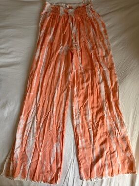 Kiwi & Punch Orange Tie-Dye Wide Leg Pants
